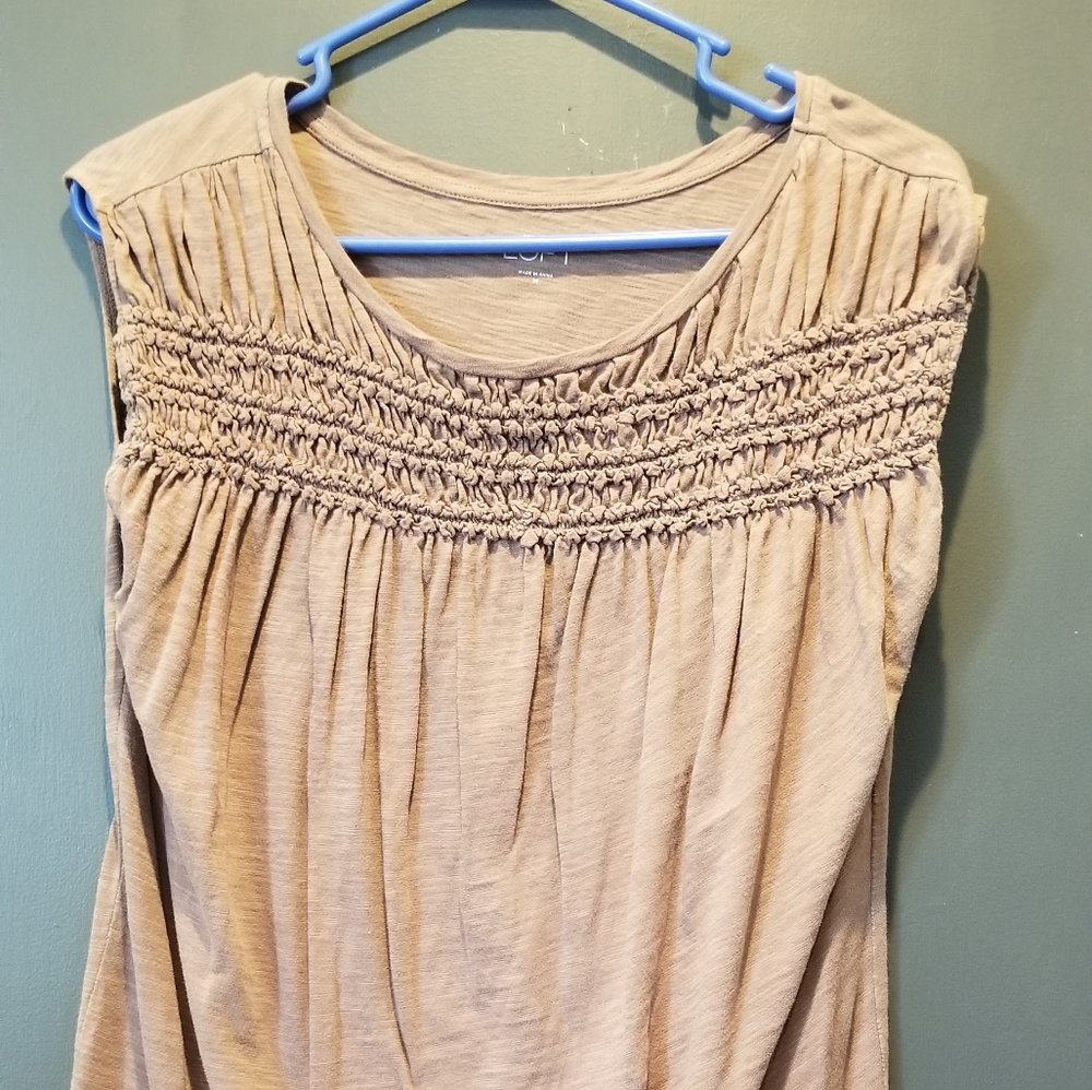 Loft Tank Top M Medium Brown